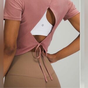Lululemon Open Tie Back Short Sleeve